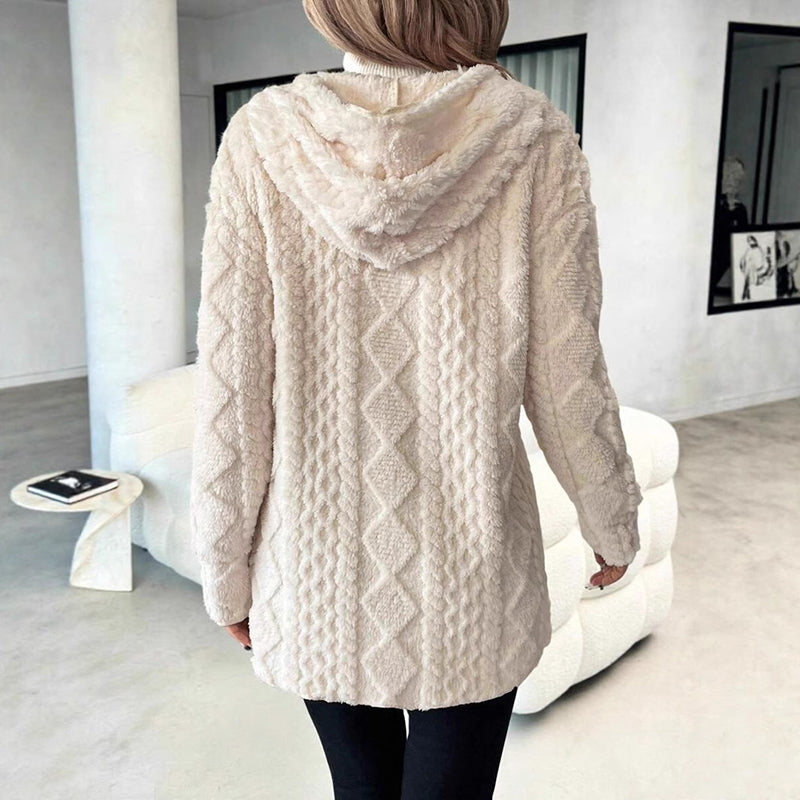 Warm Gebreid Teddy Vest met Kabelstructuur-8