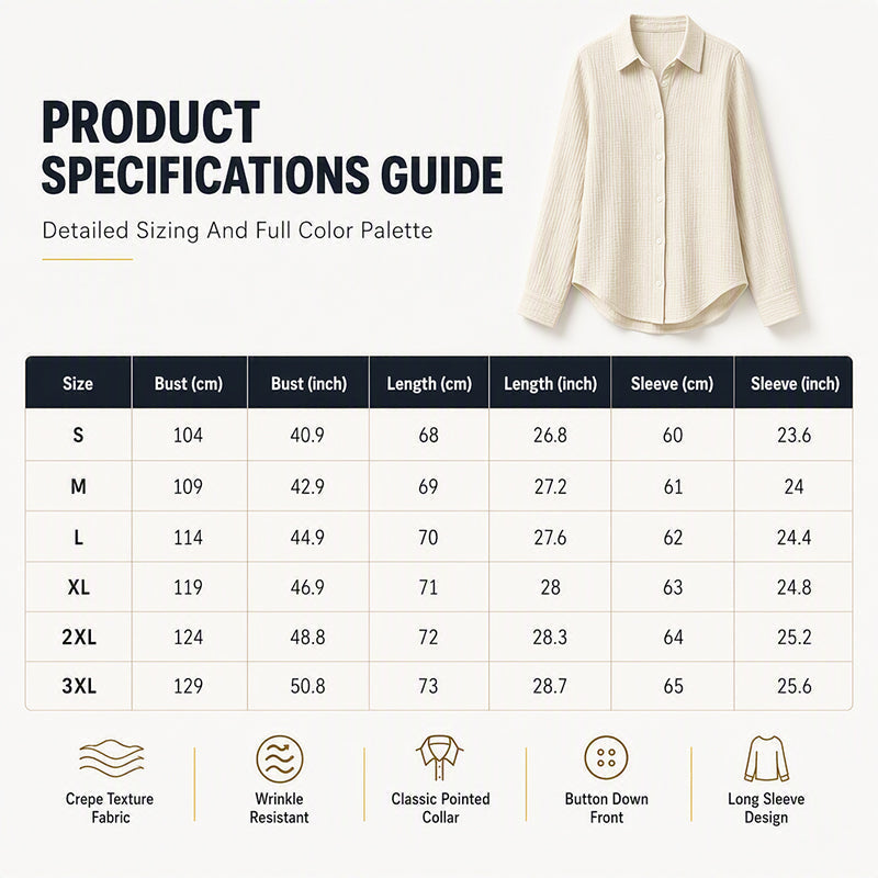 Luchtige Blouse met Knoopsluiting en Structuurstof-7