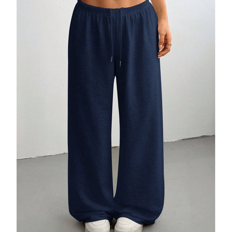 Comfortabele Broek met Wijde Pijpen en Trekkoord-10