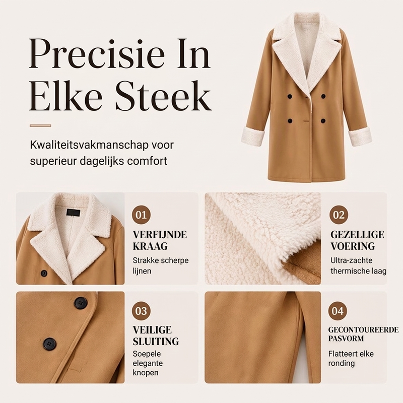 Elegante Lange Jas met Teddyvoering-1