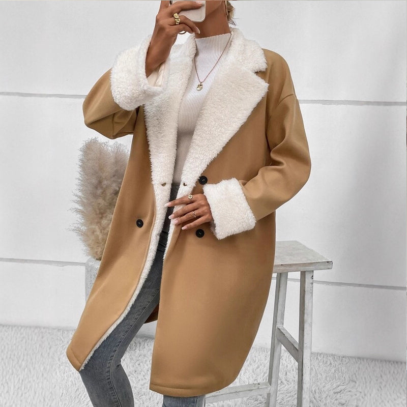 Elegante Lange Jas met Teddyvoering-8