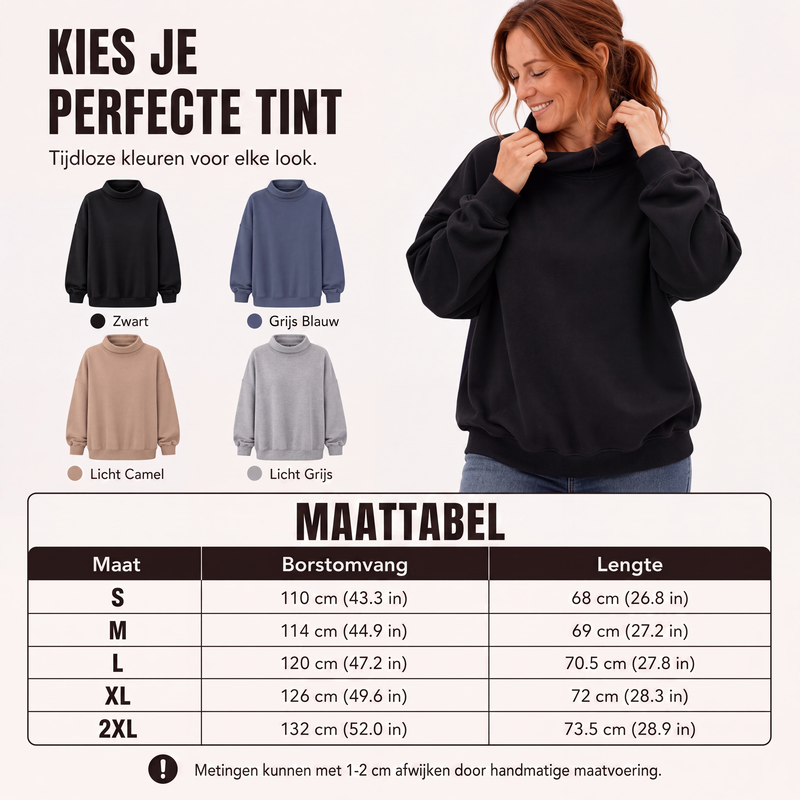 Zachte Oversized Coltrui met Relaxte Pasvorm-2