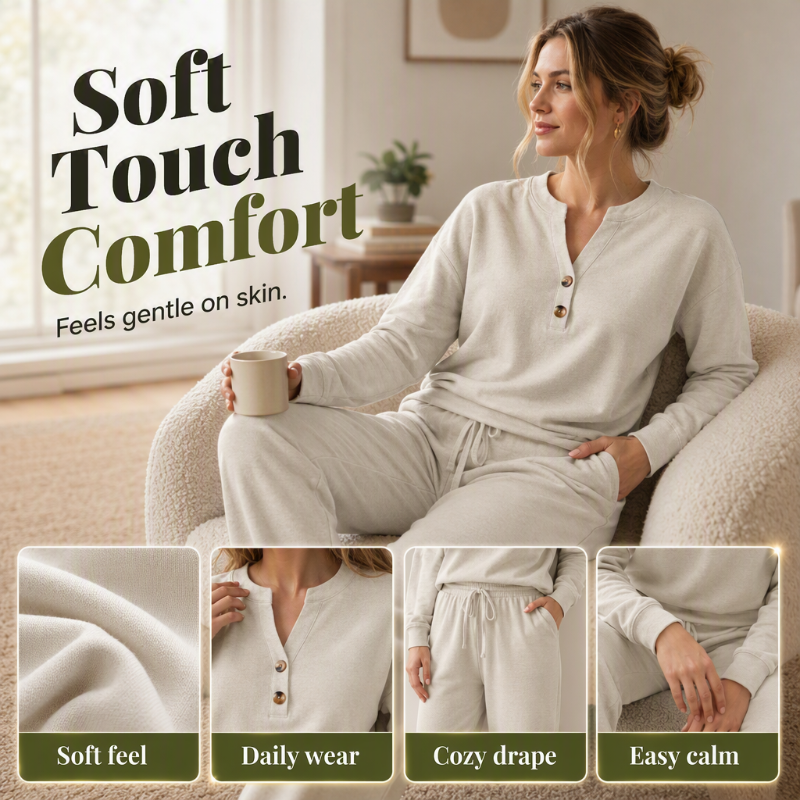 Zachte Lounge Set met Wijde Pijpen-1