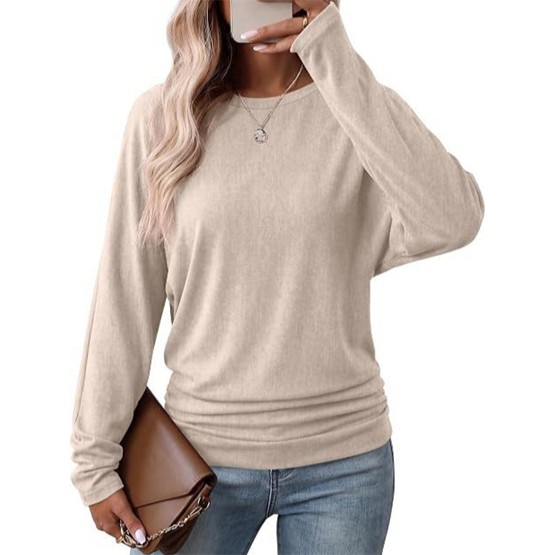 Geribde Gebreide Trui met Gerimpelde Taille-11