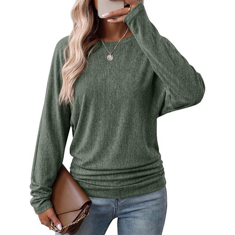 Geribde Gebreide Trui met Gerimpelde Taille-10