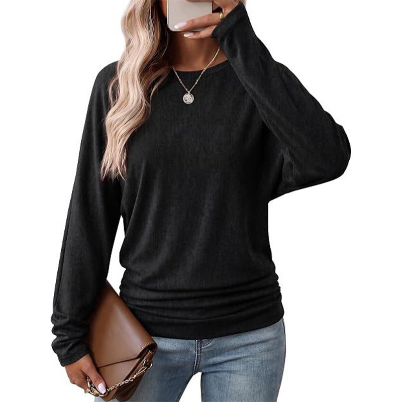 Geribde Gebreide Trui met Gerimpelde Taille-9