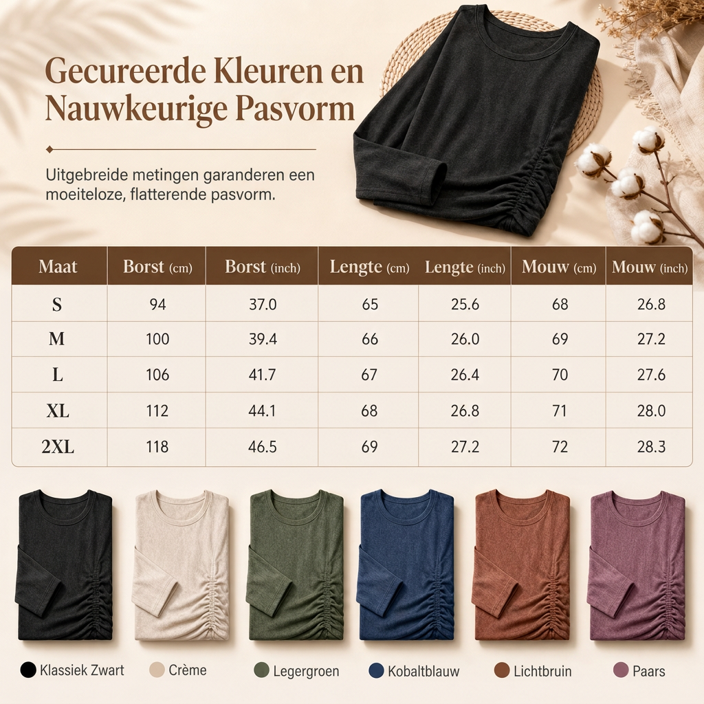 Geribde Gebreide Trui met Gerimpelde Taille-7