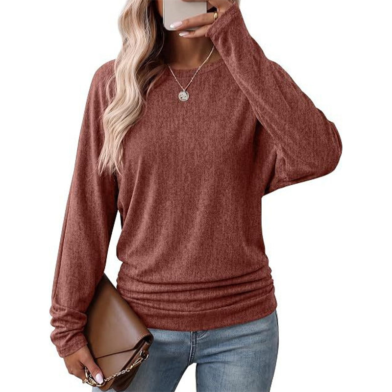 Geribde Gebreide Trui met Gerimpelde Taille-12