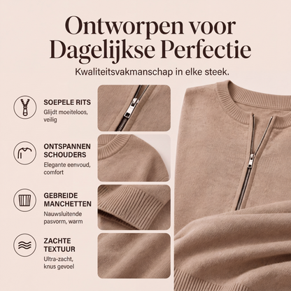 Zacht Gebreid Vest met Ritssluiting