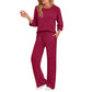 Elegante Geribde Lounge Set met Wijde Pijpen-11