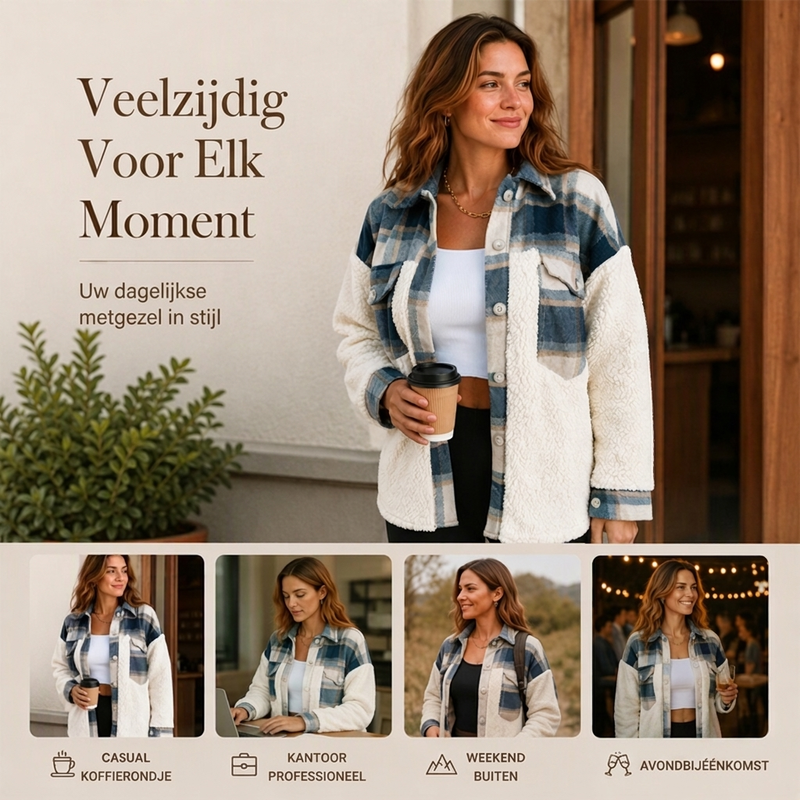 Zachte Teddyjas met Geruite Details-4
