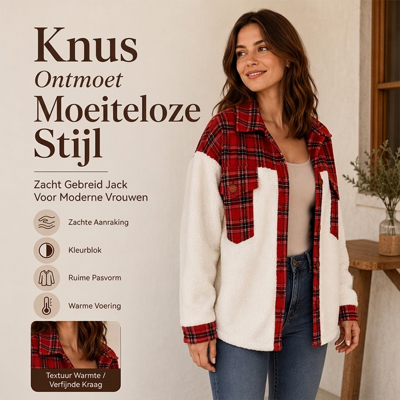 Zachte Teddyjas met Geruite Details