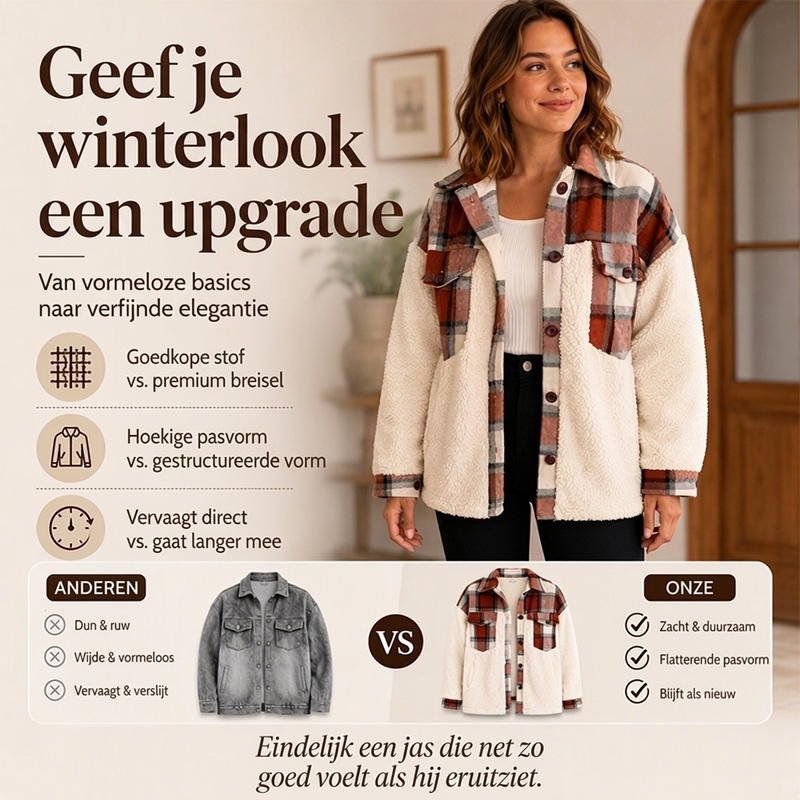 Zachte Teddyjas met Geruite Details-2