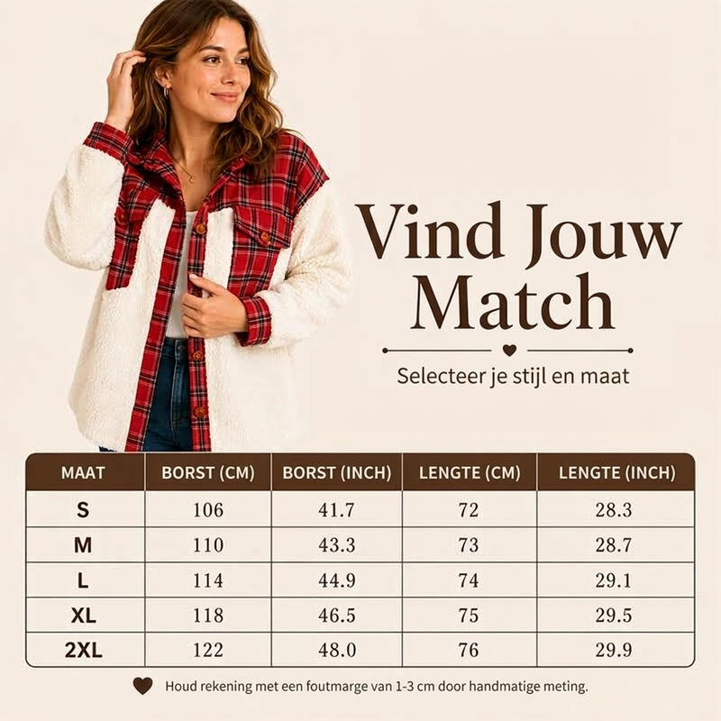 Zachte Teddyjas met Geruite Details-5