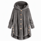 Pluchen Fleece Jas met Capuchon en Knoopsluiting-16