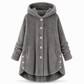 Pluchen Fleece Jas met Capuchon en Knoopsluiting-17
