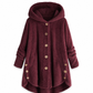 Pluchen Fleece Jas met Capuchon en Knoopsluiting-20