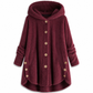 Pluchen Fleece Jas met Capuchon en Knoopsluiting-24