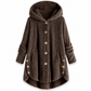 Pluchen Fleece Jas met Capuchon en Knoopsluiting-28