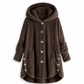 Pluchen Fleece Jas met Capuchon en Knoopsluiting-26