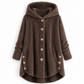 Pluchen Fleece Jas met Capuchon en Knoopsluiting-25
