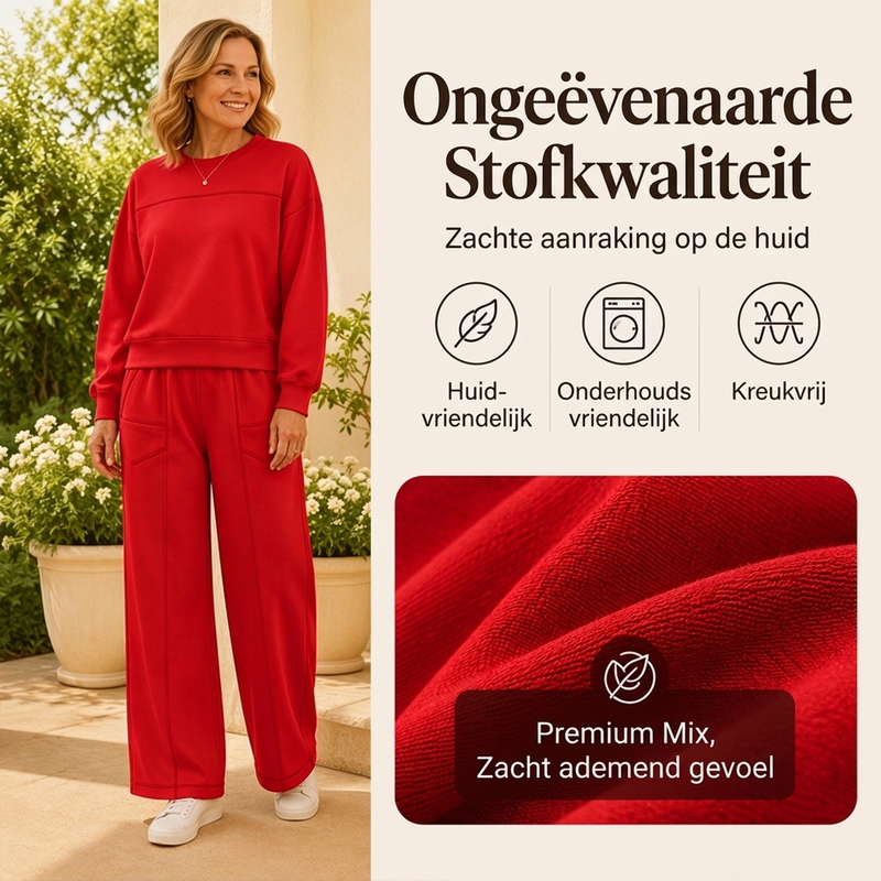 Comfortabele Lounge Set met Contraststiksels-3