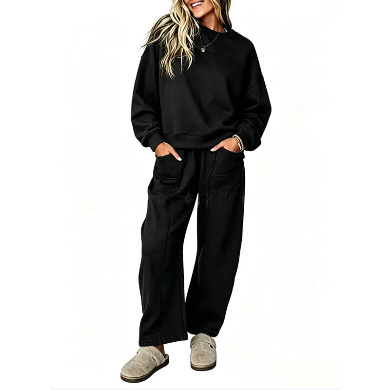 Comfortabele Lounge Set met Contraststiksels-9