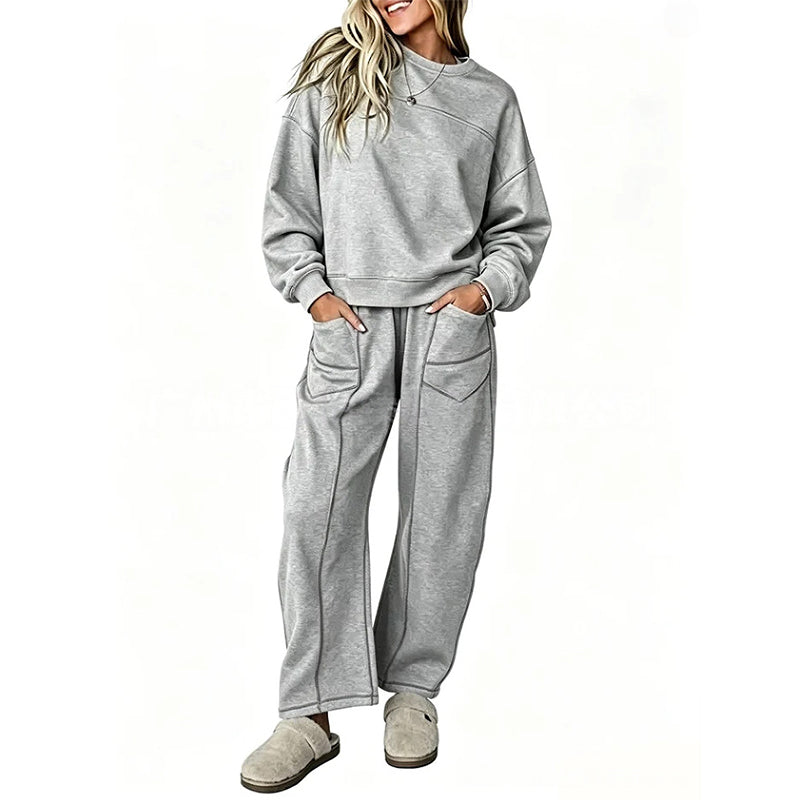 Comfortabele Lounge Set met Contraststiksels-10