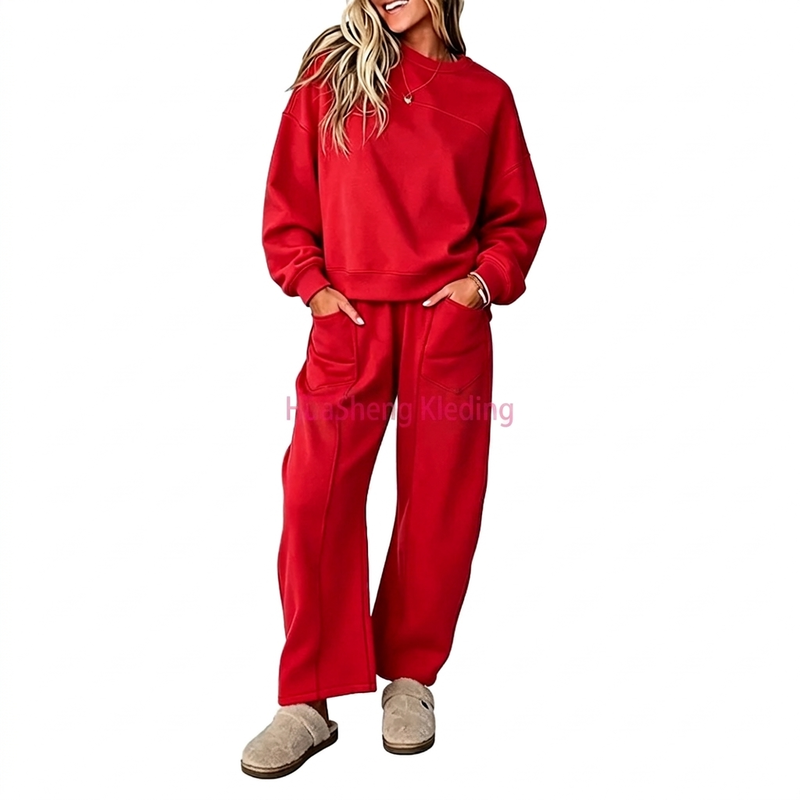 Comfortabele Lounge Set met Contraststiksels-11