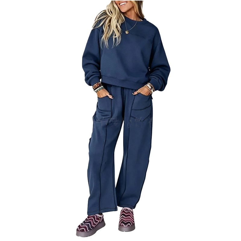Comfortabele Lounge Set met Contraststiksels-14