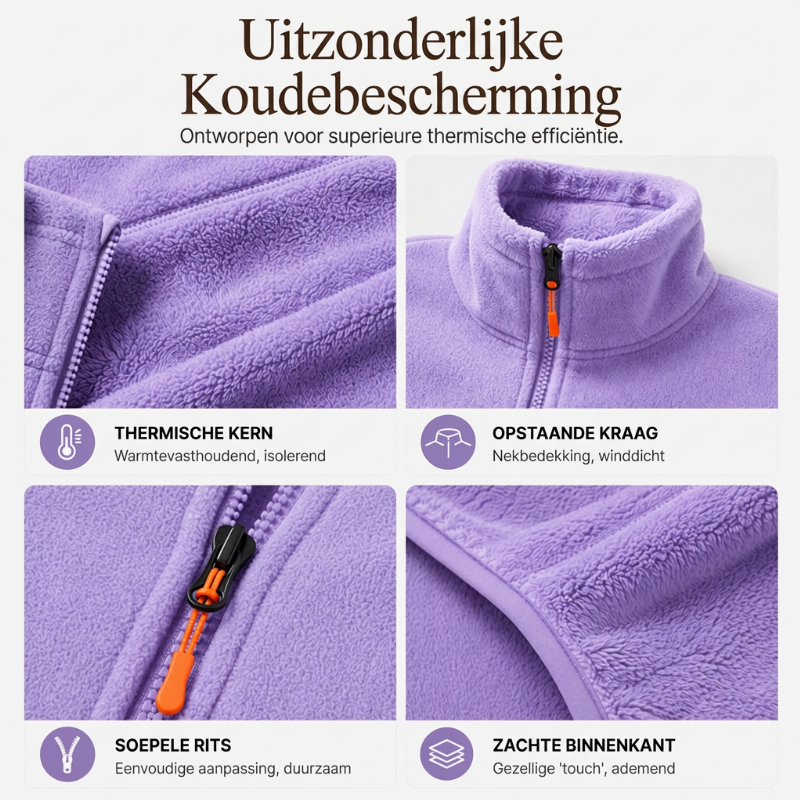 Warme Gebreide Winterjas met Ritssluiting-1