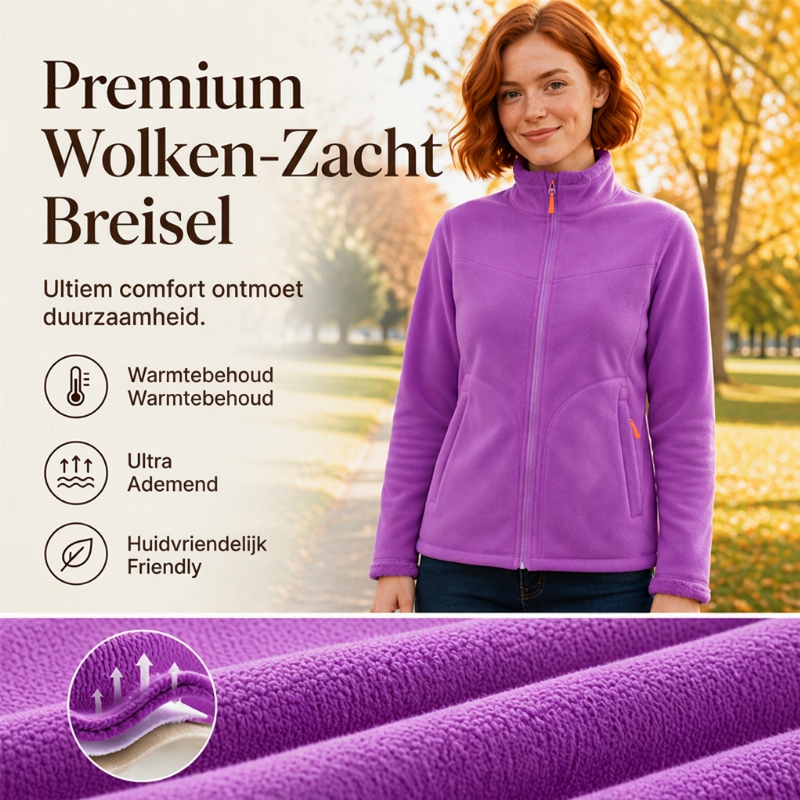Warme Gebreide Winterjas met Ritssluiting-3