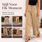 High-Waist Jeans met Wijde Pijpen en Ruches-4