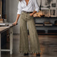 High-Waist Jeans met Wijde Pijpen en Ruches-8