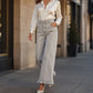 High-Waist Jeans met Wijde Pijpen en Ruches-7