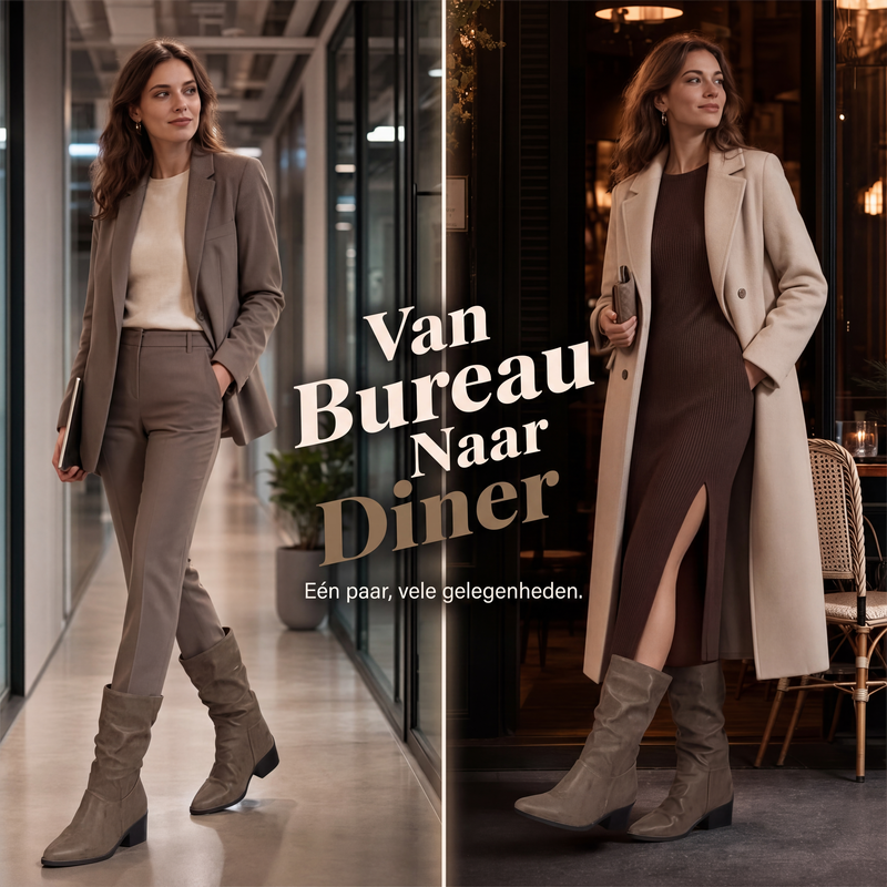 Slouchy Enkellaarzen met Blokhak-5