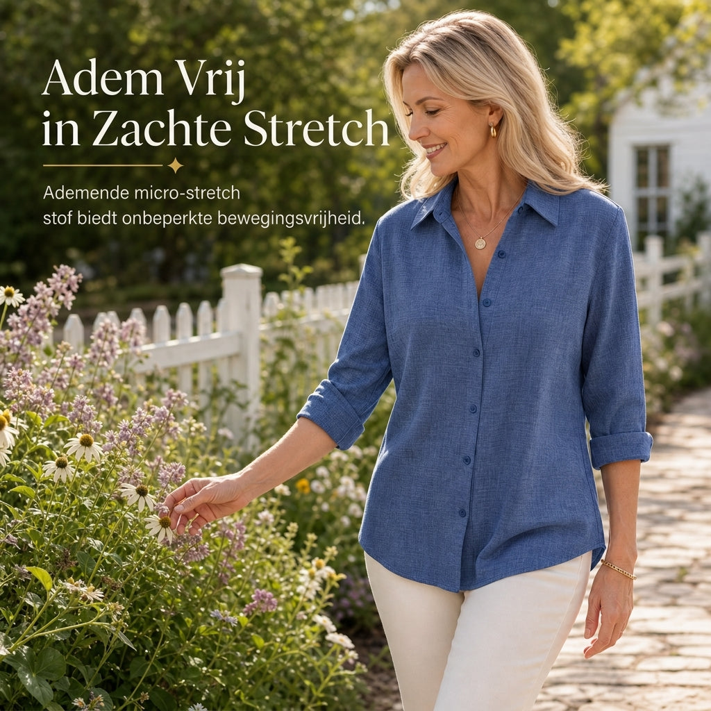Elegante Blouse met Stippenprint-2