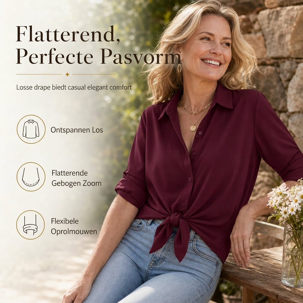 Elegante Blouse met Stippenprint-5