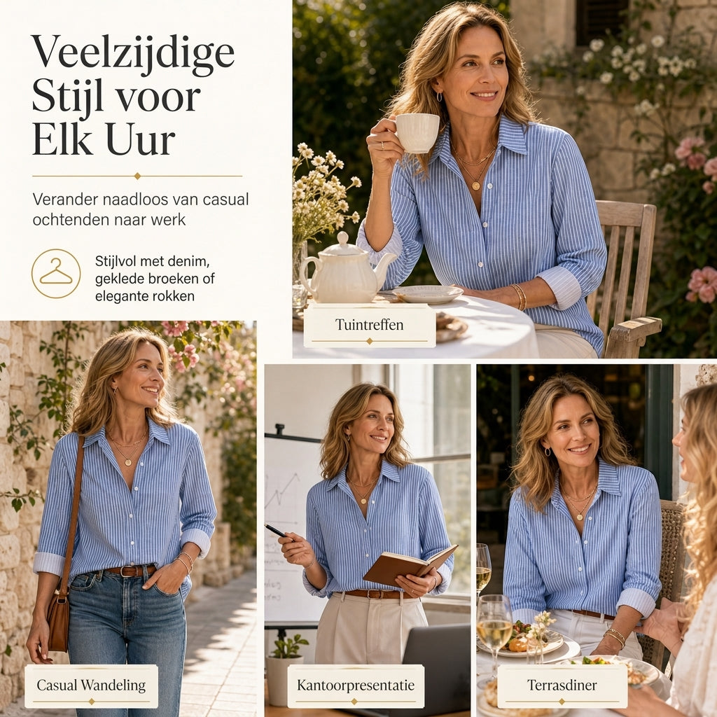 Elegante Blouse met Stippenprint-6
