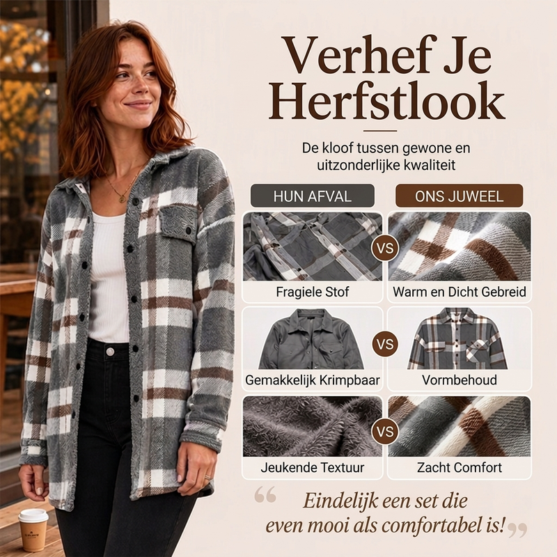 Zachte Geruite Teddyjas met Knoopsluiting-4