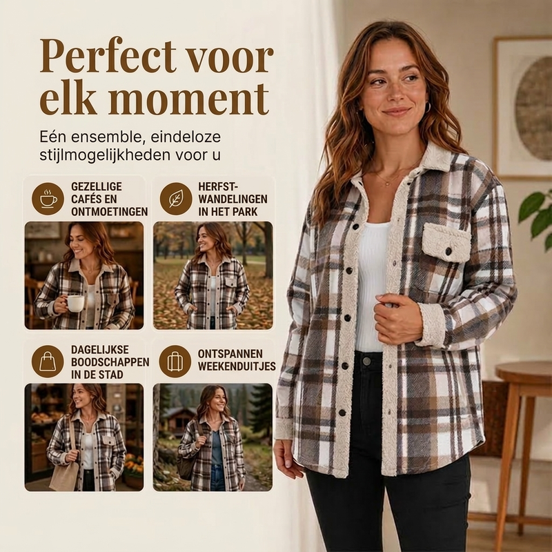 Zachte Geruite Teddyjas met Knoopsluiting-5