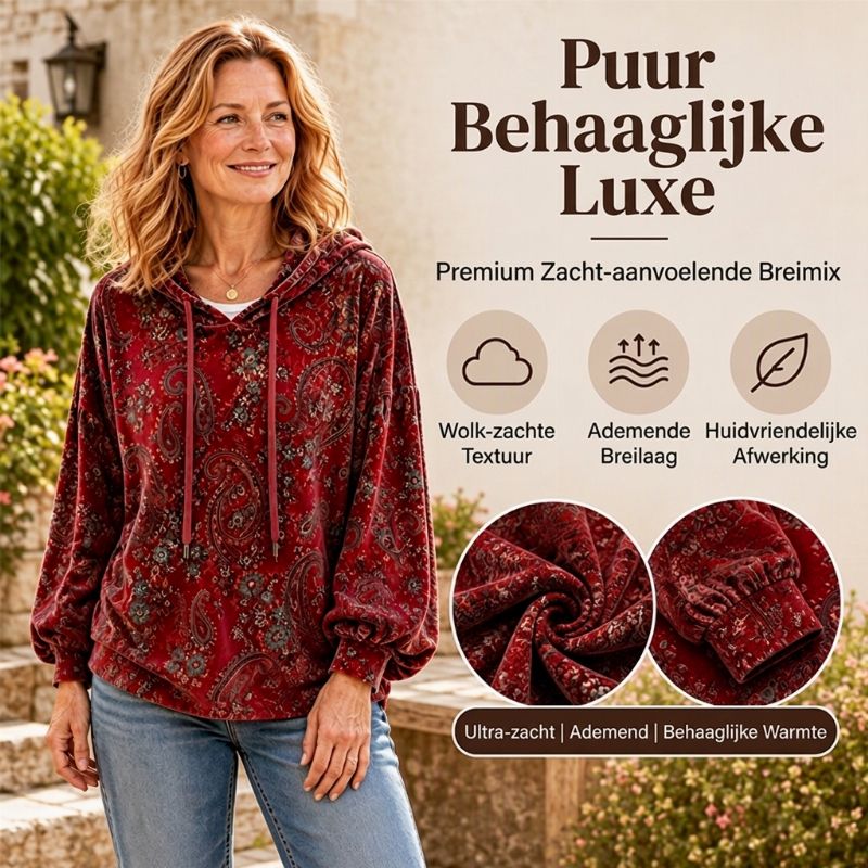Boho Hoodie met Paisleyprint en Verstelbare Capuchon-3