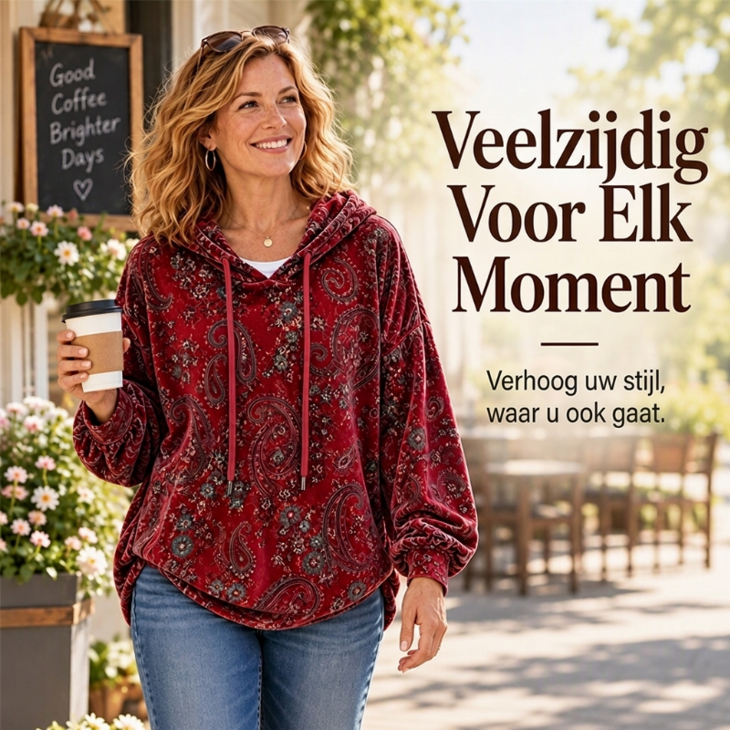 Boho Hoodie met Paisleyprint en Verstelbare Capuchon-4