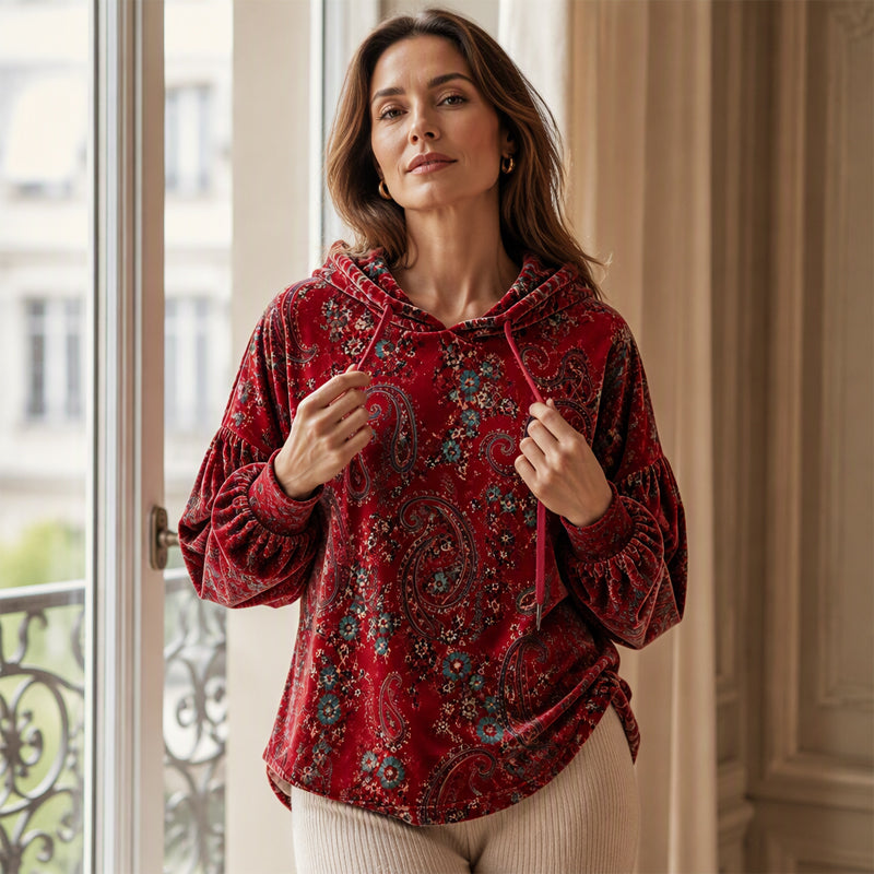 Boho Hoodie met Paisleyprint en Verstelbare Capuchon-7