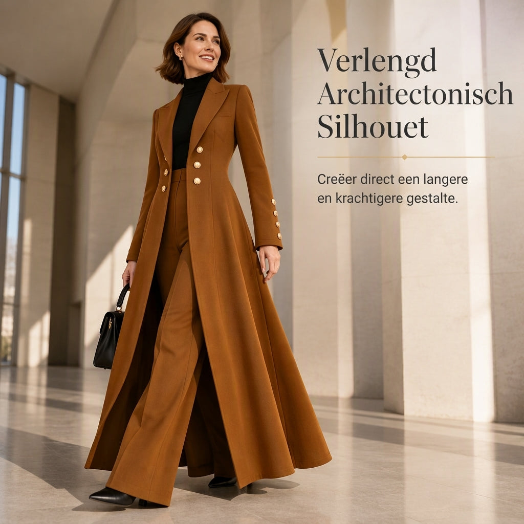 Elegante 2-Delige Gebreide Kostuumset met Dubbele Knoopsluiting-4