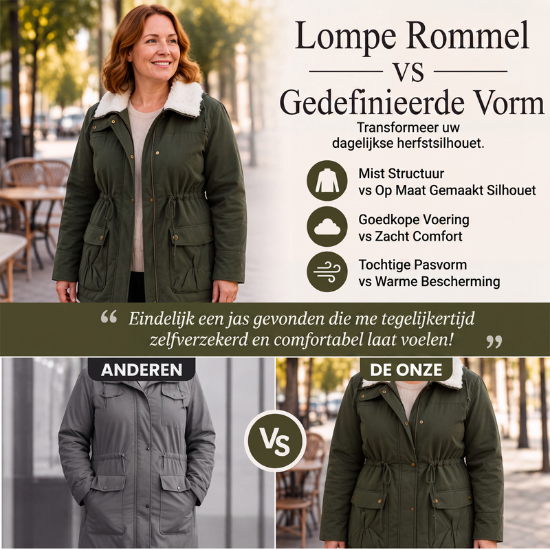 Warme Winterparka met Sherpakraag en Verstelbare Taille-2