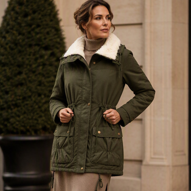Warme Winterparka met Sherpakraag en Verstelbare Taille-7