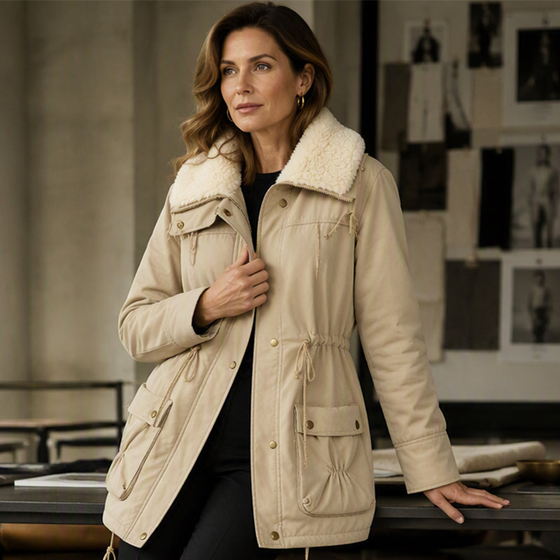 Warme Winterparka met Sherpakraag en Verstelbare Taille-9