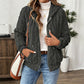 Pluche Gebreid Vest met Capuchon en Ritssluiting-11