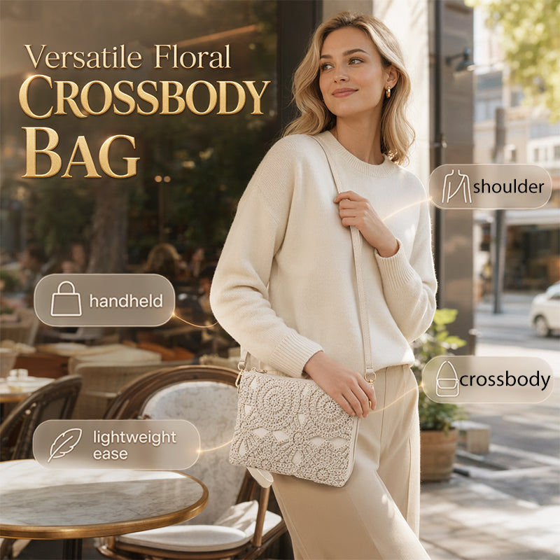 Lichtgewicht Gehaakte Crossbodytas met Kantdetail-3